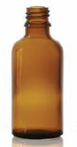 20 ml druppelfles, amber, type 3 geblazen glas