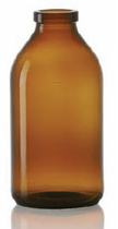 100 ml infuusflacon, amber, type 1 geblazen glas